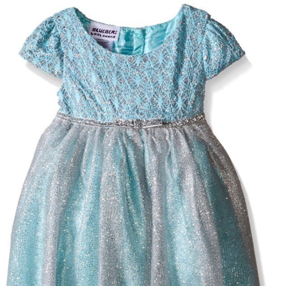 Blueberi Boulevard Aqua Brocade Dress Ballerina‎ Tulle Baby Girl  6-9mo NWT